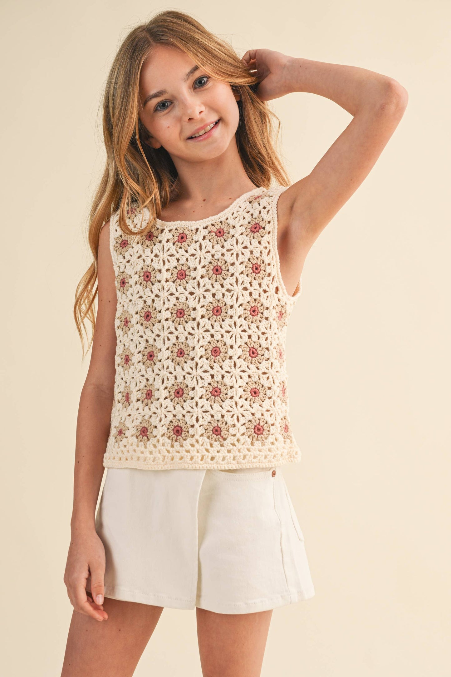 TWEEN KIDS GIRLS CROCHET TOP (7-14)