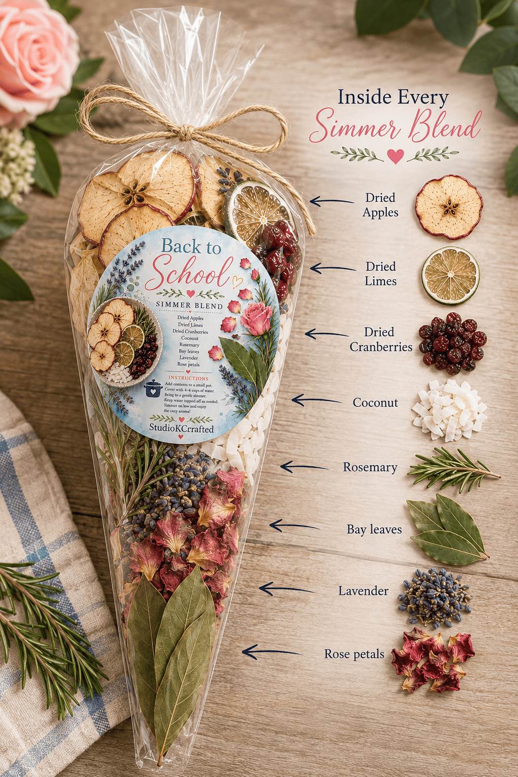 Back to School Simmer Blend | 2 oz Botanical Stovetop Simmer