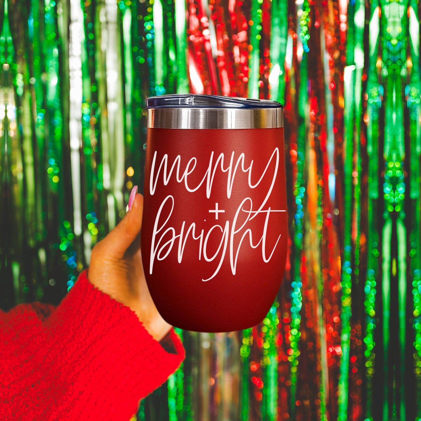 Jingle Juice Red Holiday Tumblers w Lid