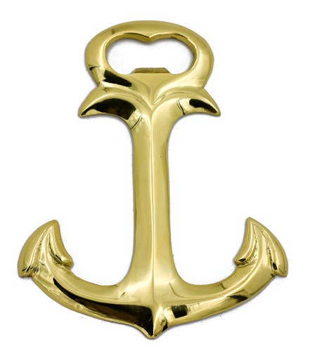 Golden Brass Anchor Bottle Opener