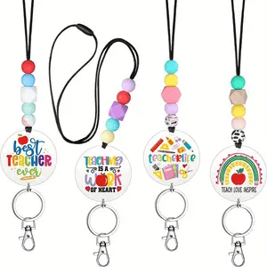 Teacher Lanyards: Cute Beaded Keychain