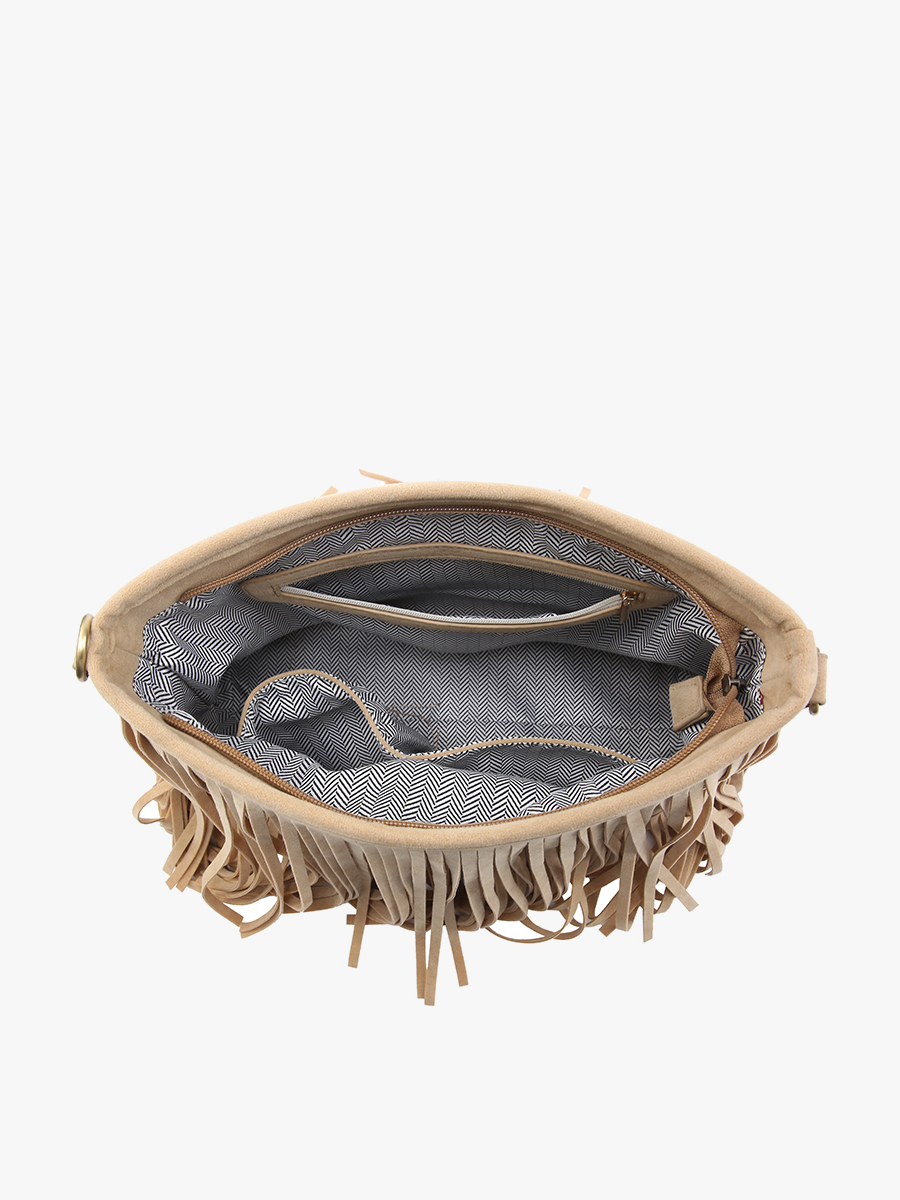 M2045 Sadie Suede Fringe Crossbody w/ Guitar Strap