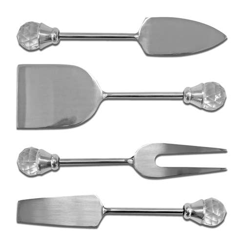 Glass Beads & Cheese Set, Stainless Steel