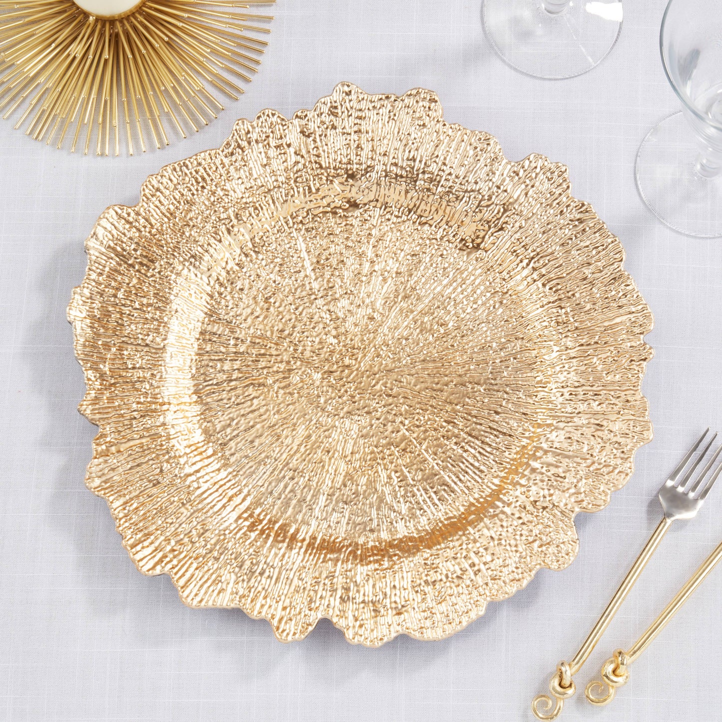 Radiant Elegance Starburst Charger Plates