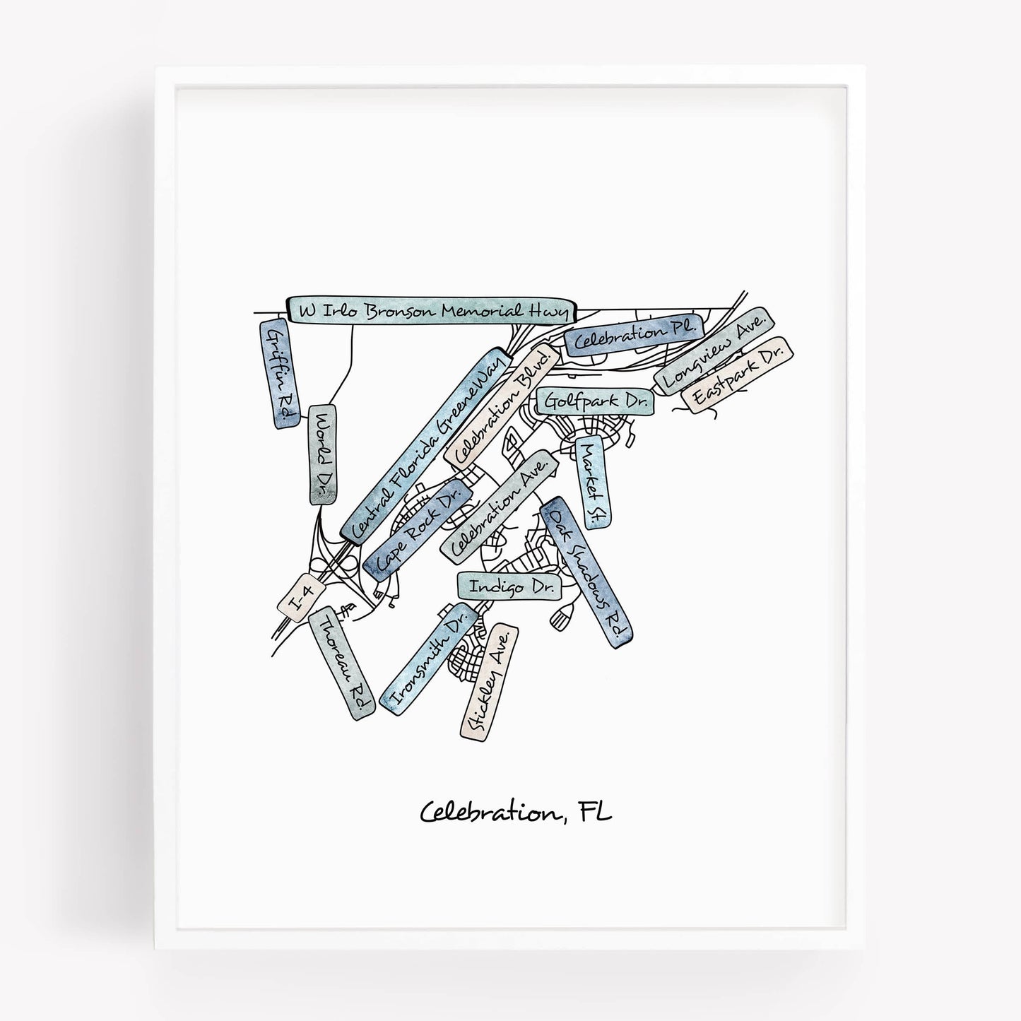 Street Map Print -