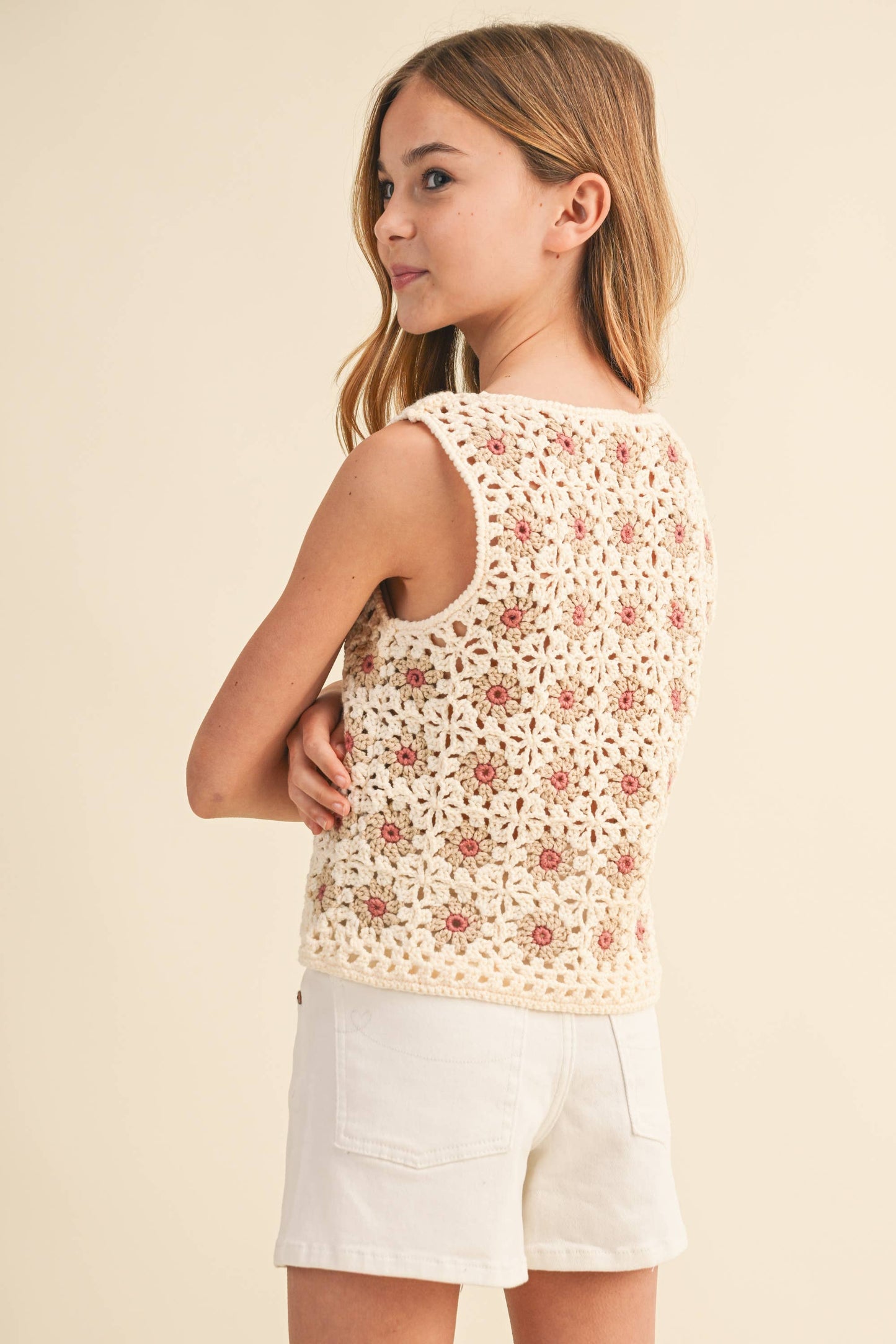 TWEEN KIDS GIRLS CROCHET TOP (7-14)