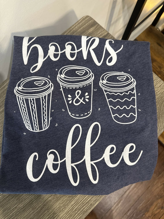 Books & Coffee t-shirt