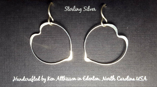 Sterling Silver Earrings Large Heart