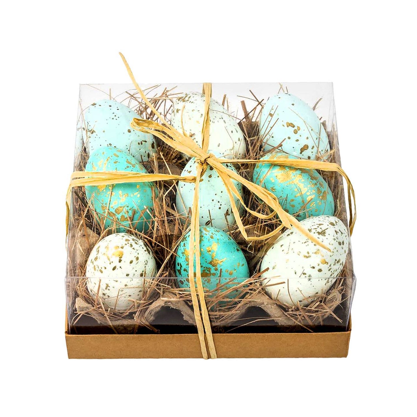 Easter Eggs Set of 12 (color: blue, turquoise, gold)
