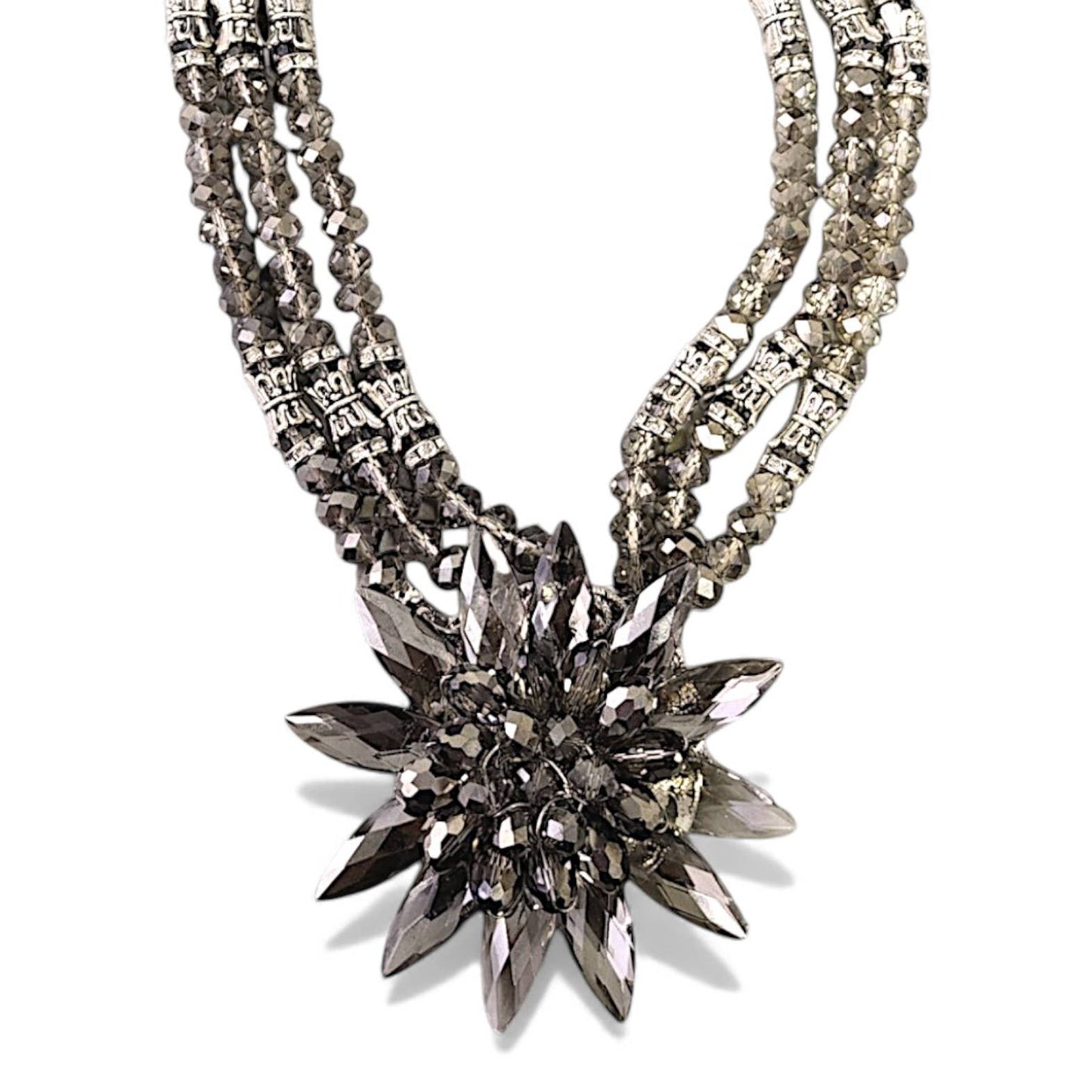 Chunky Snowflake Necklace | Handmade Statement Jewelry