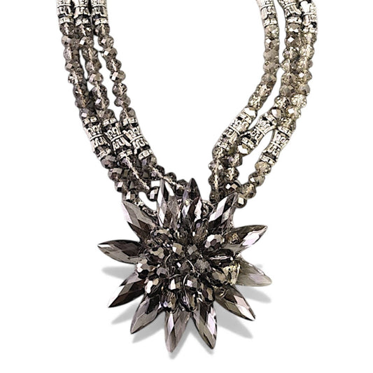 Chunky Snowflake Necklace | Handmade Statement Jewelry