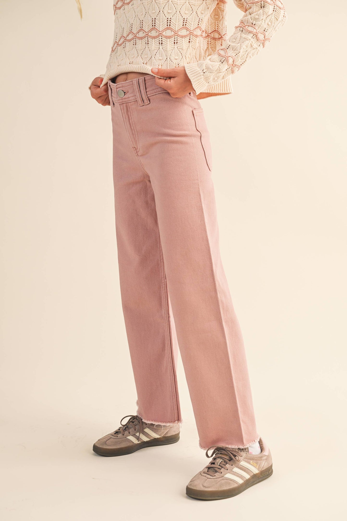 TWEEN KIDS GIRLS WIDE LEG DENIM PANTS (7-14)