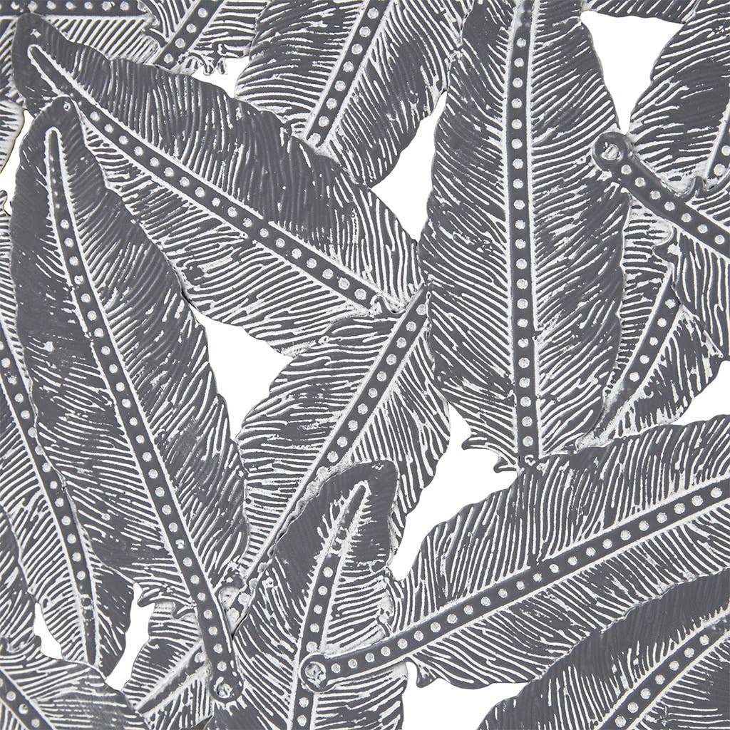 100% Metal Painted Feather Cutout Wall Decor