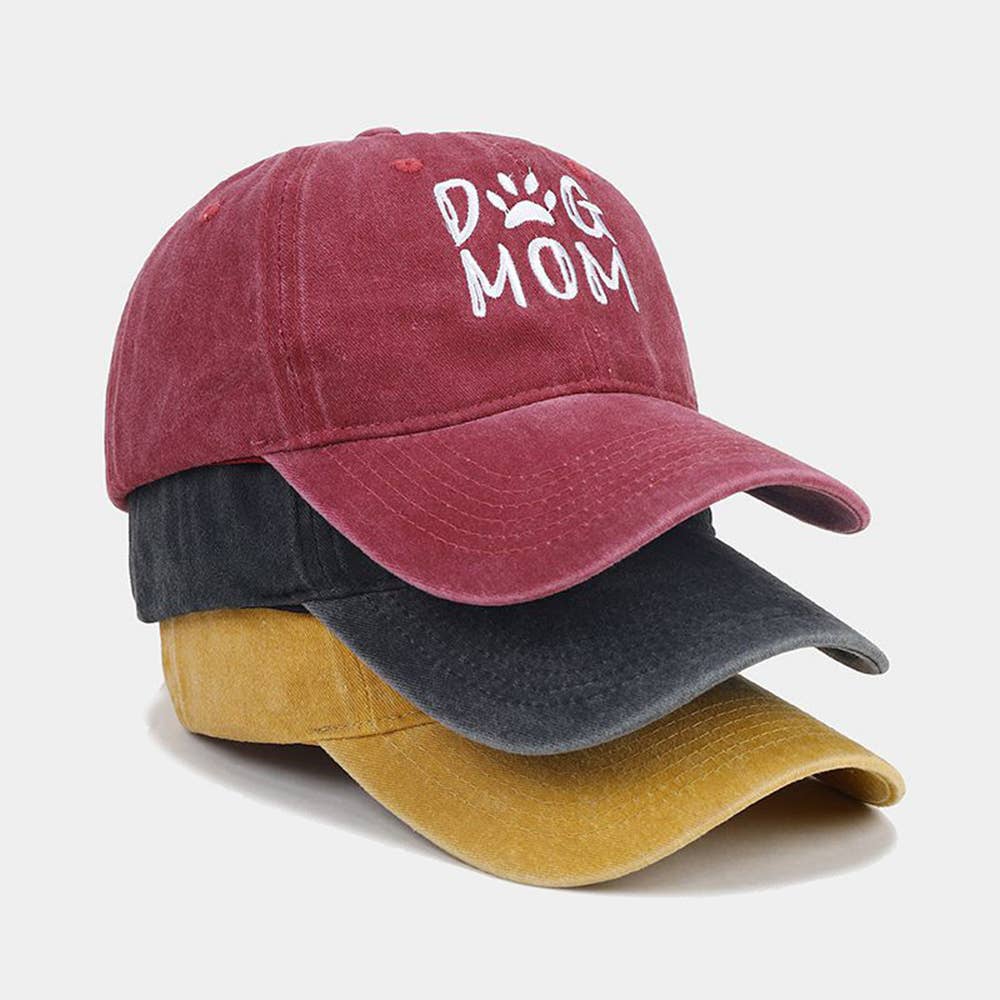 Cotton Worn-out Washed Letter Embroidered Baseball Cap