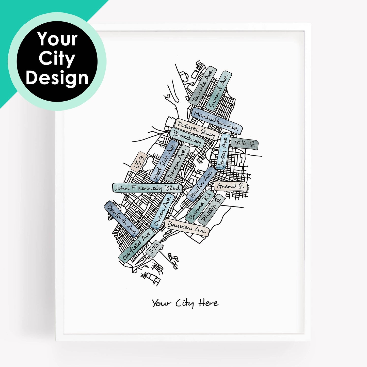 Street Map Print -