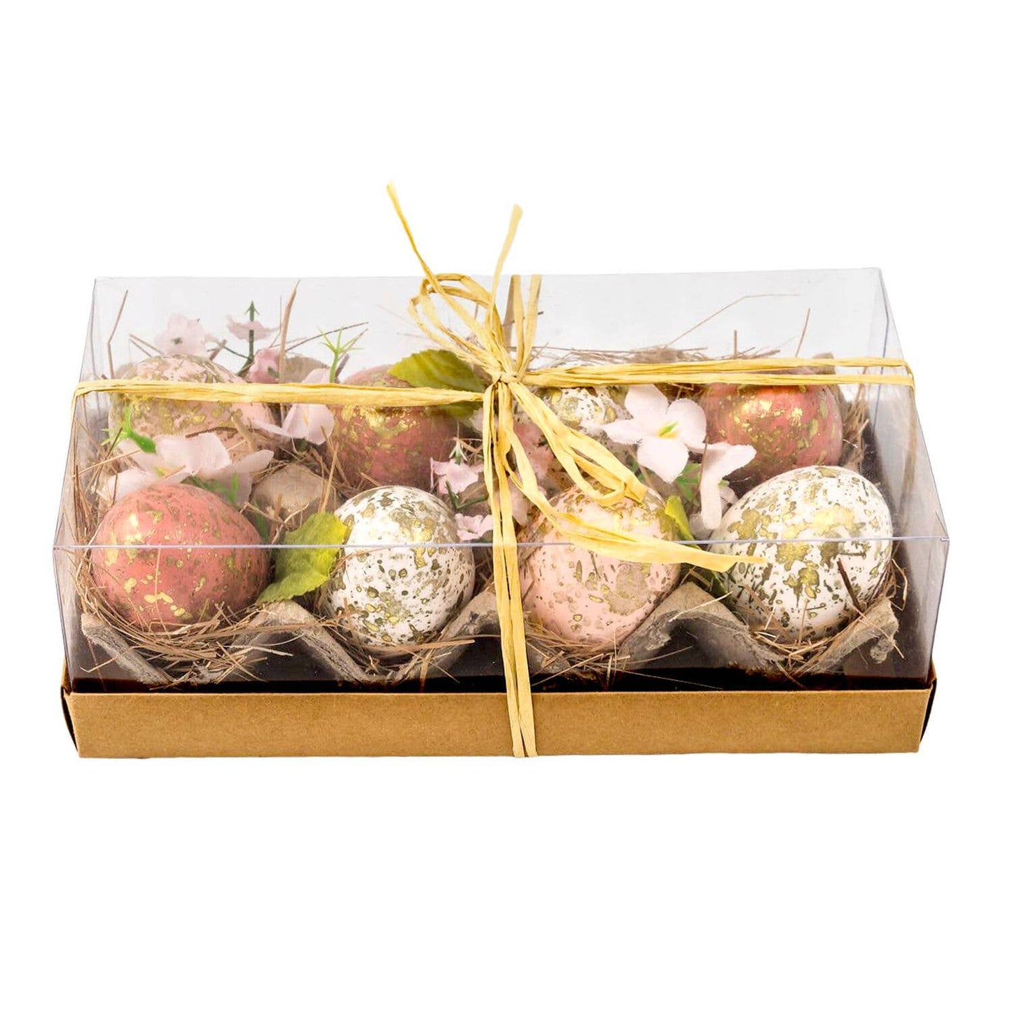 Easter Eggs Set of 8 (color: pink, gold, white)