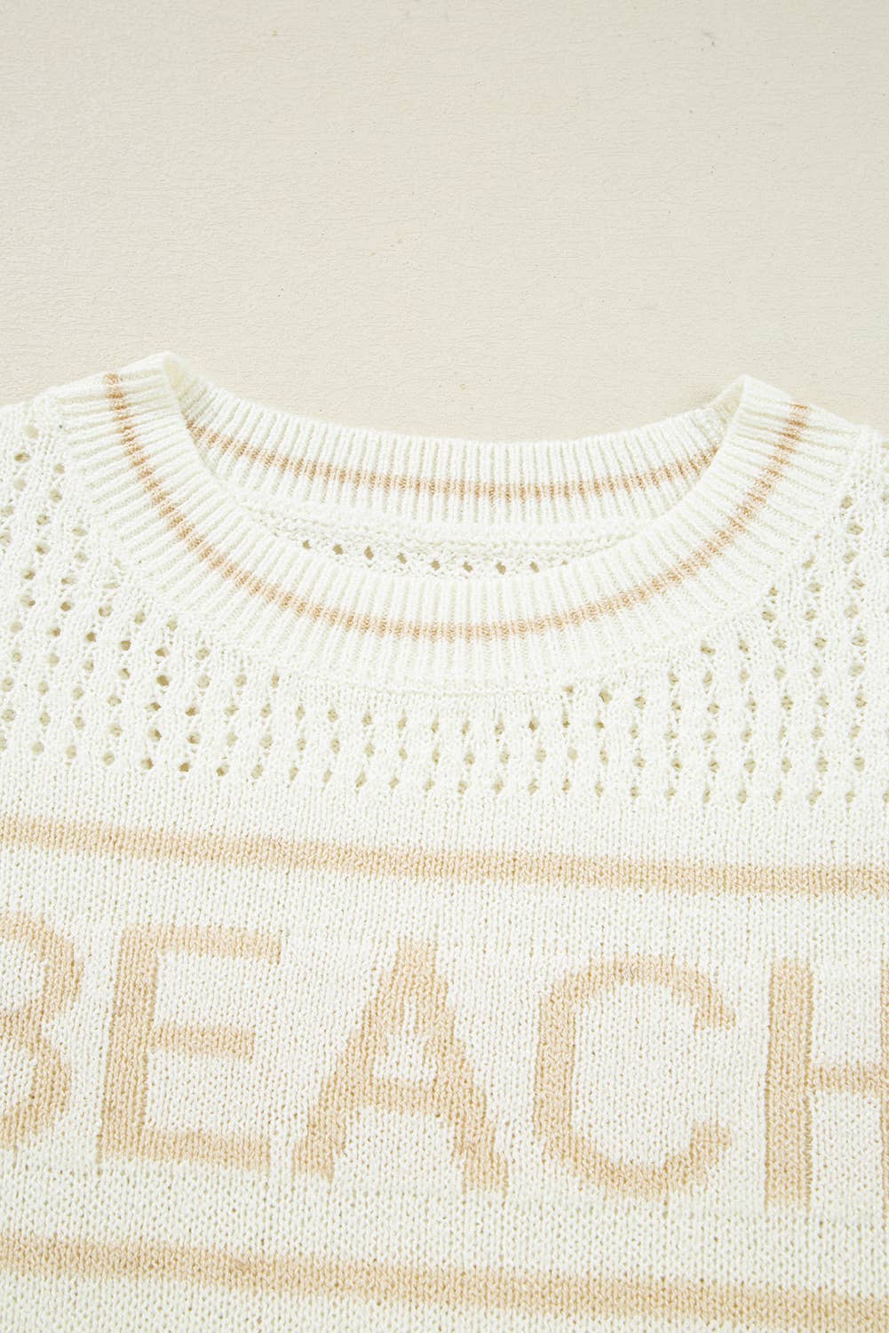 BEACH Hollow Out Knitted Lightweight Dolman Sweater (S-XL)