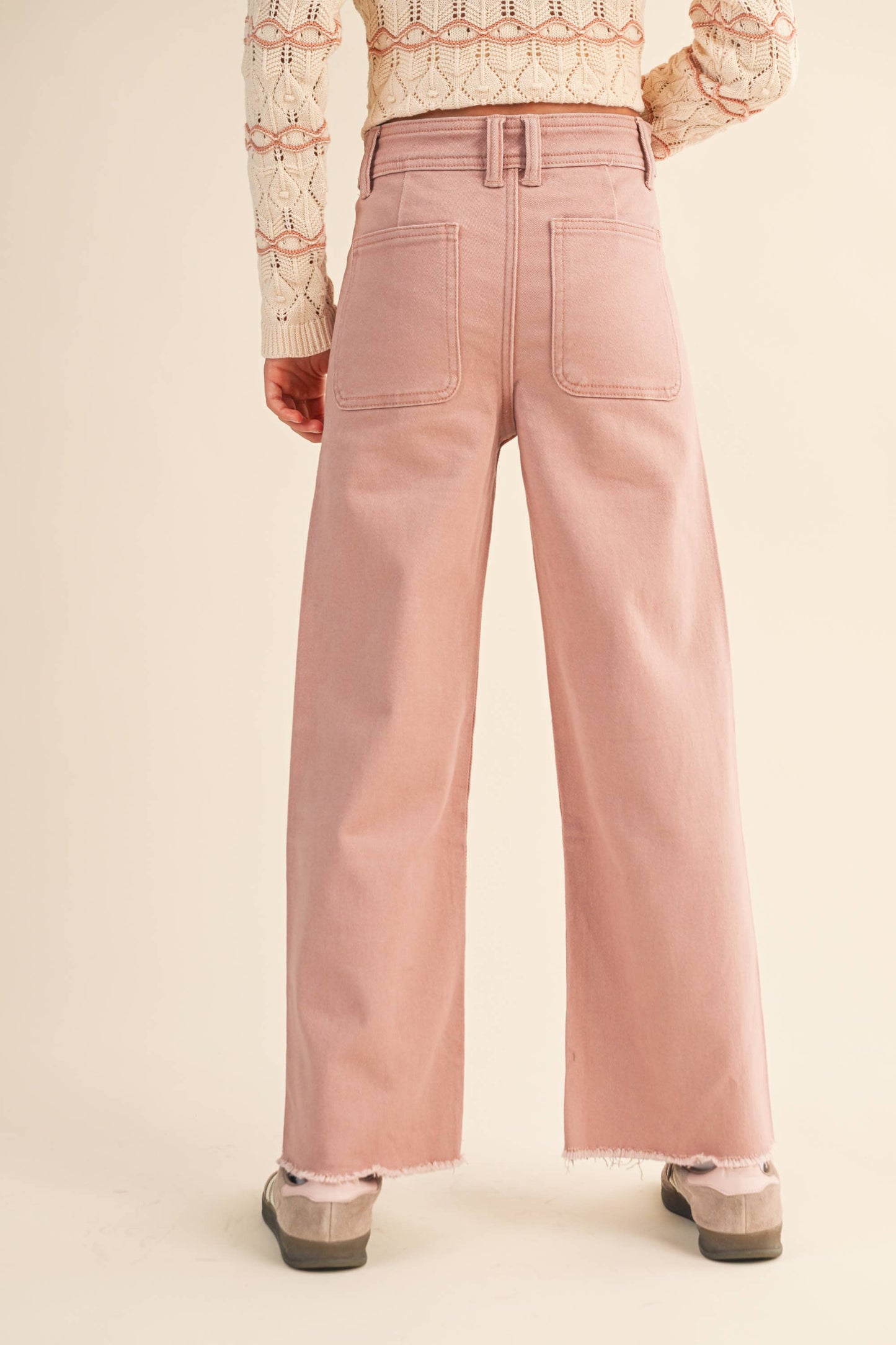 TWEEN KIDS GIRLS WIDE LEG DENIM PANTS (7-14)