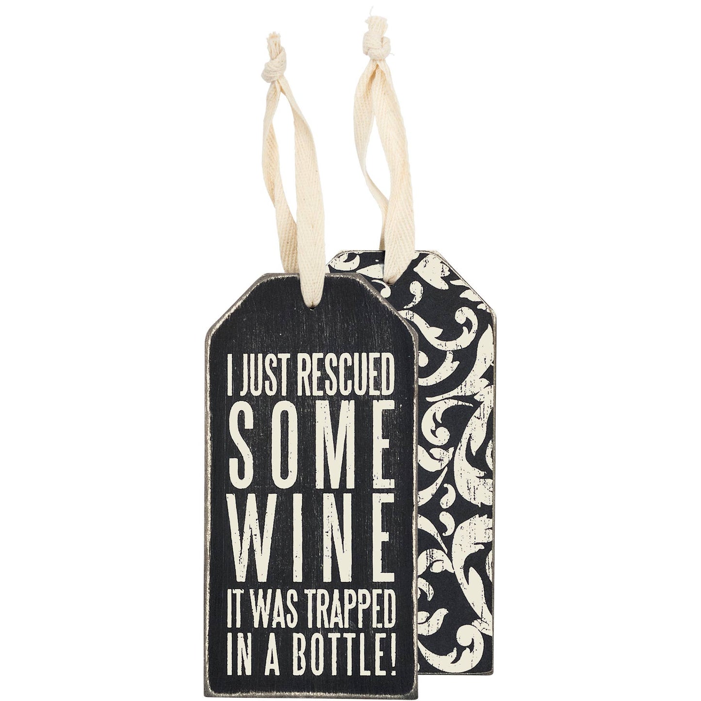 Rescued Wine Bottle Tag