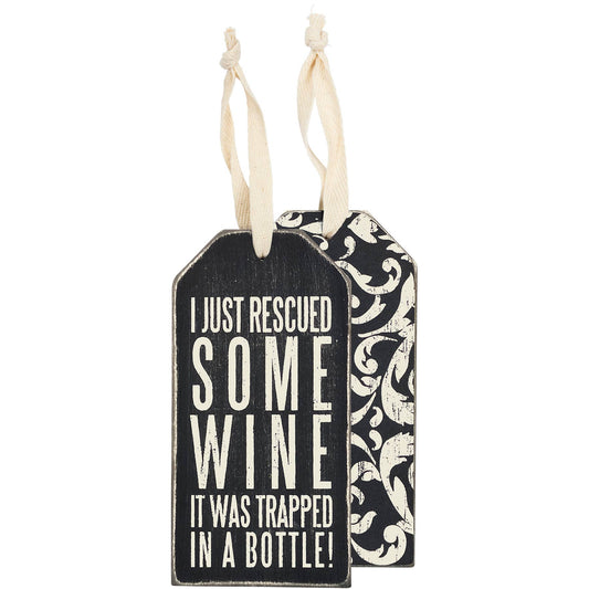 Rescued Wine Bottle Tag