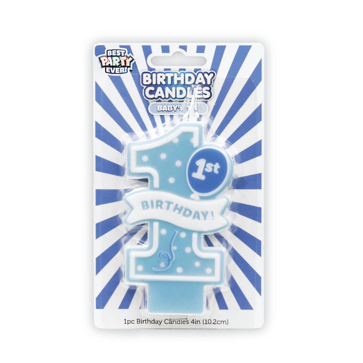 Baby's First Birthday Blue Birthday Candle