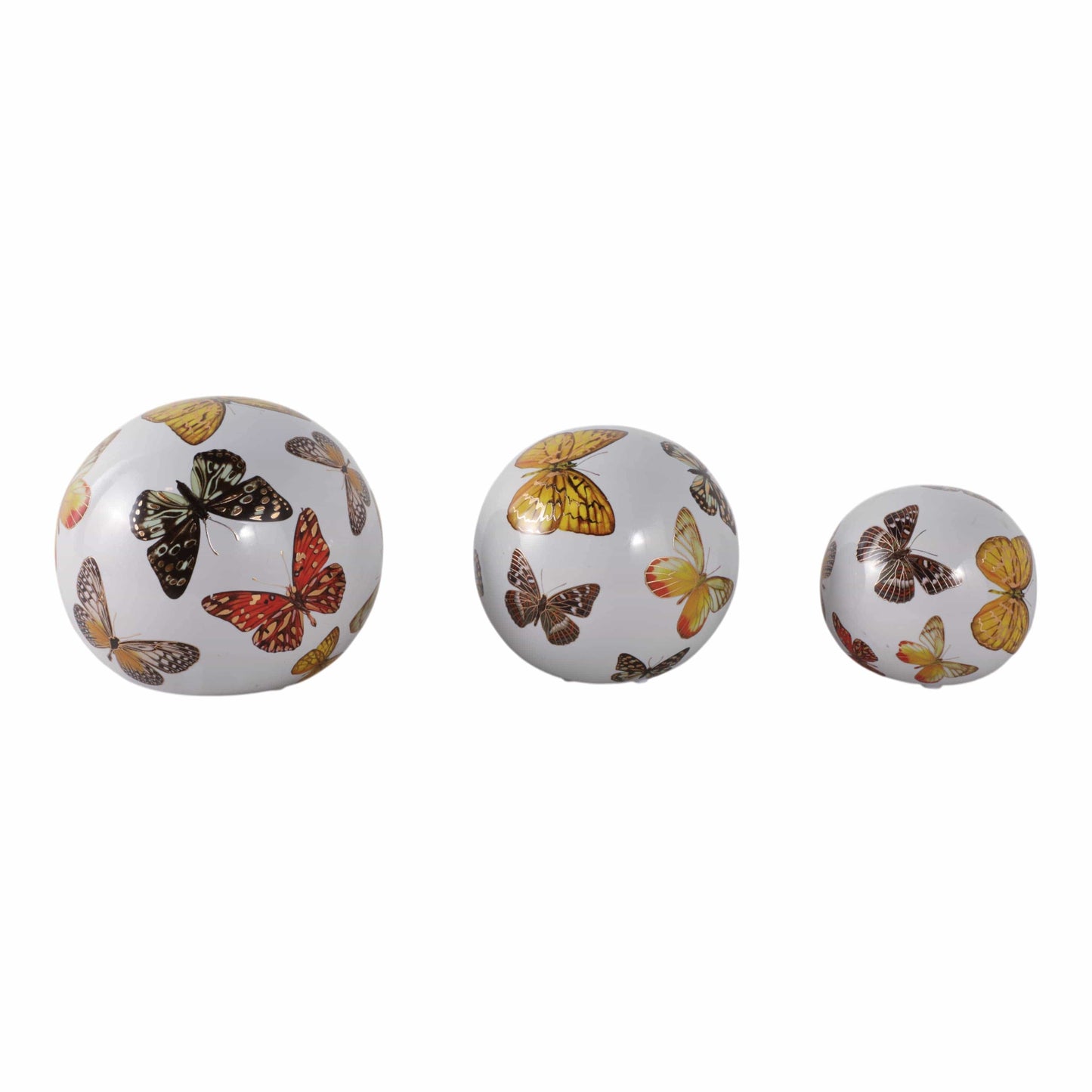 Ceramic Butterfly Print Orbs
