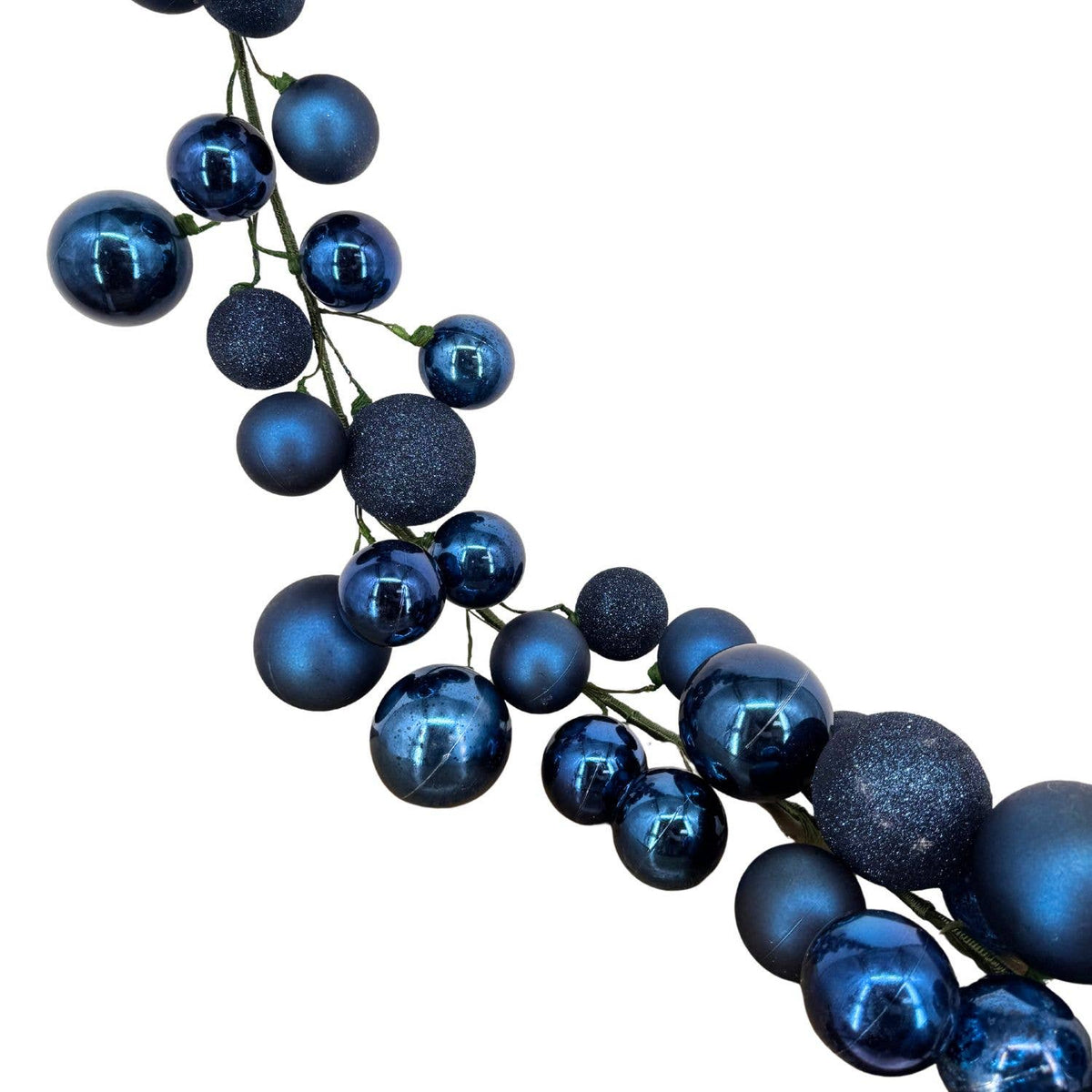 70.8" Ball Garland Navy Mixw/ 70mm - 100mm Balls