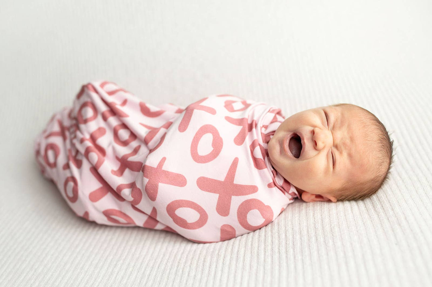 Valentine's XOXO Bamboo Newborn Lovey Small Swaddle Blanket