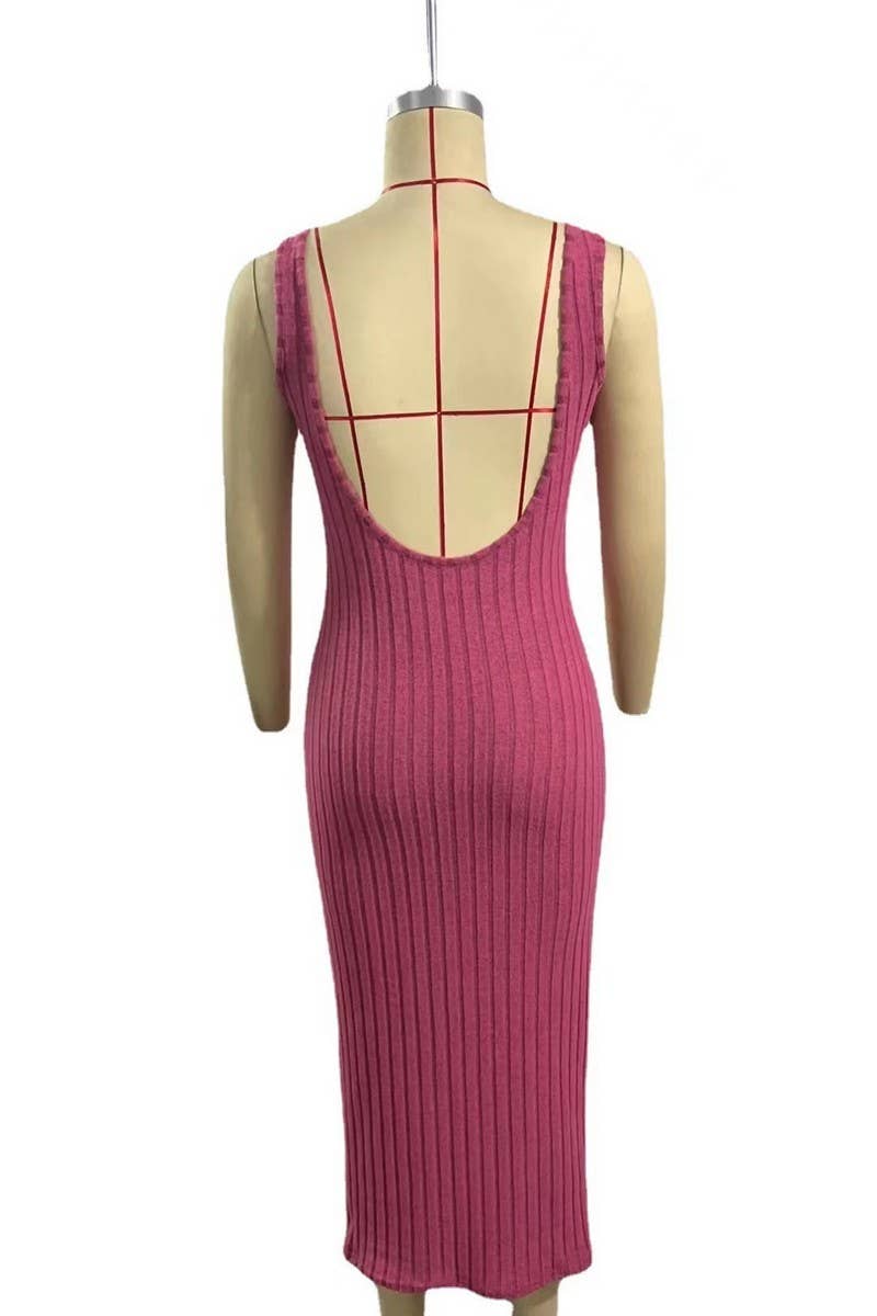 LONG KNITTED DRESS