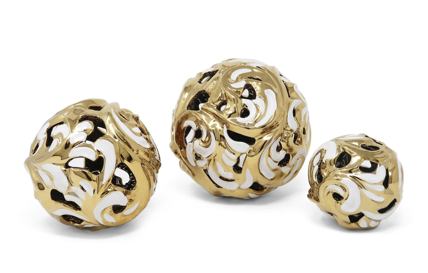 White/Gold Decorative Ball