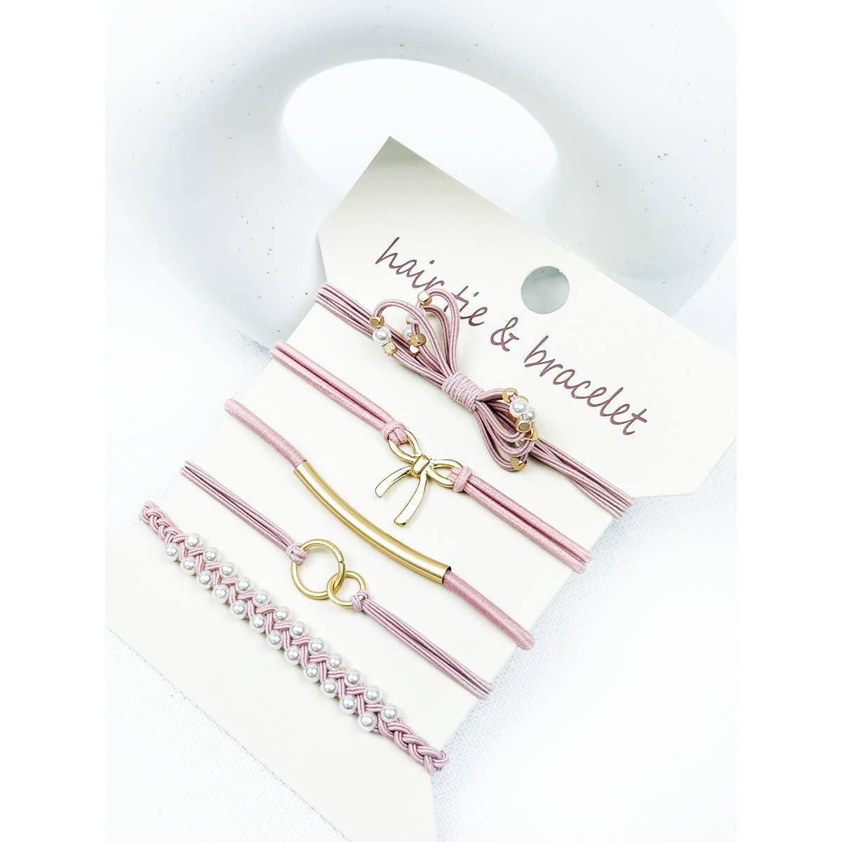 Boho Inspired BOW Theme Hair Tie Bracelets