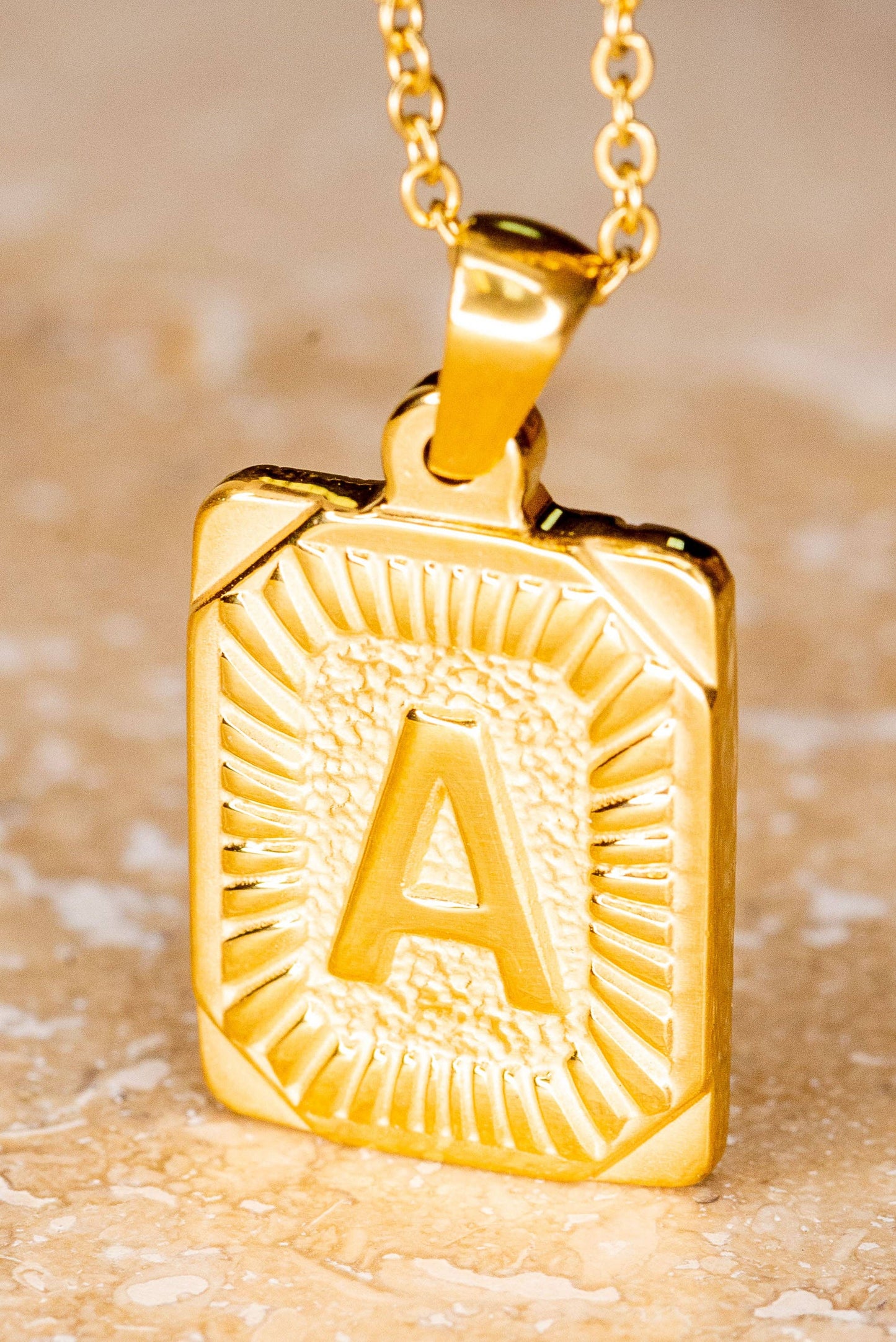 Initial Necklace in Gold