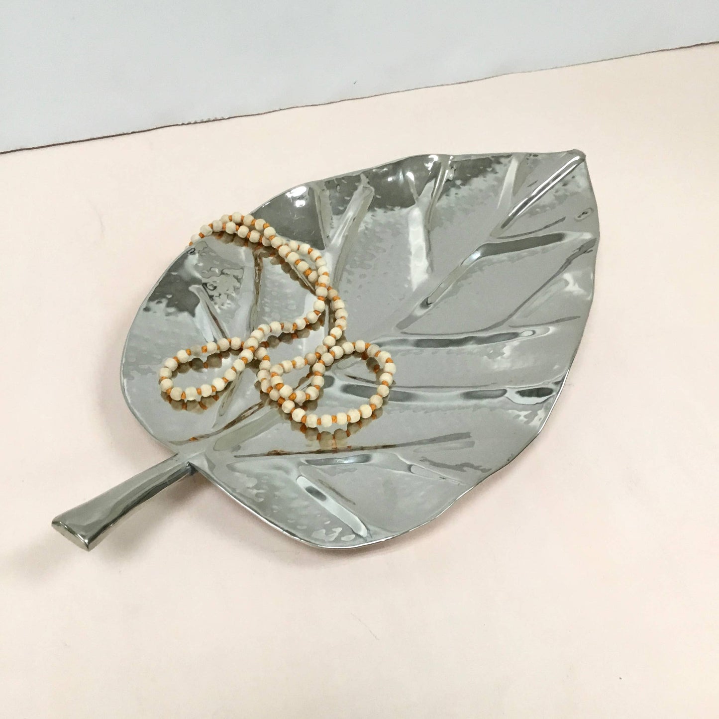 Polished Nickel Leaf Tray