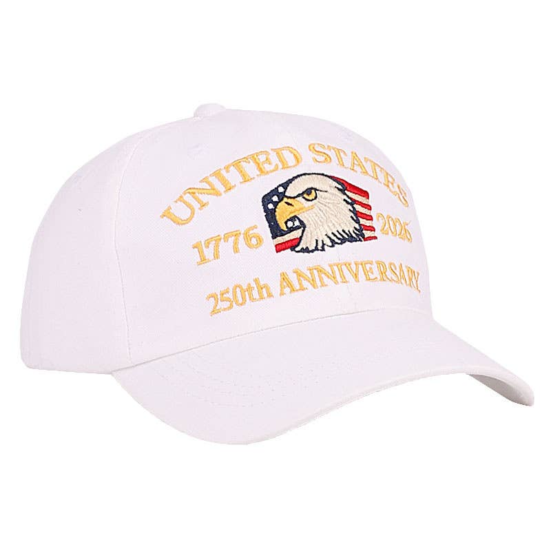 250th Anniversary Flag Eagle Embroidered Baseball Cap