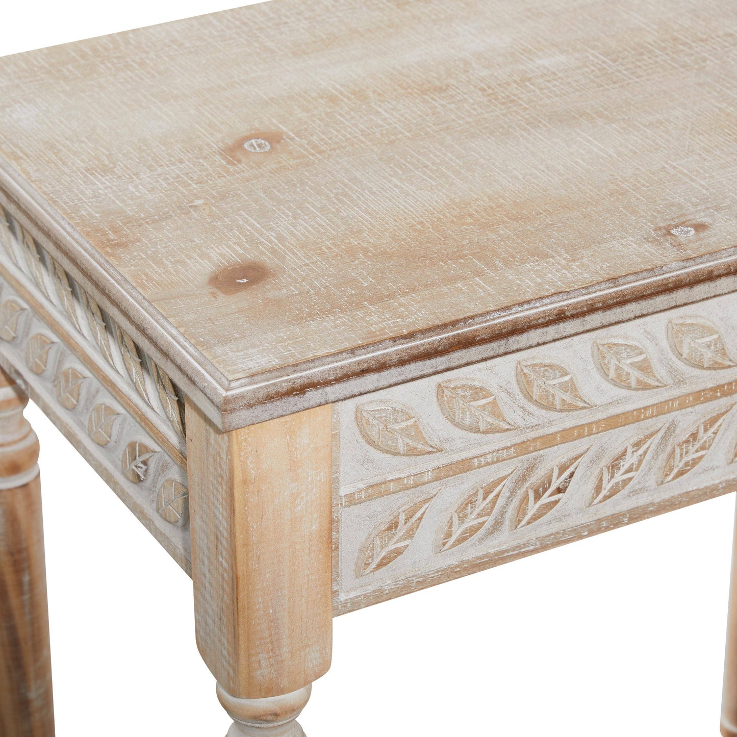 Farmhouse Brown Wooden Accent Table Large