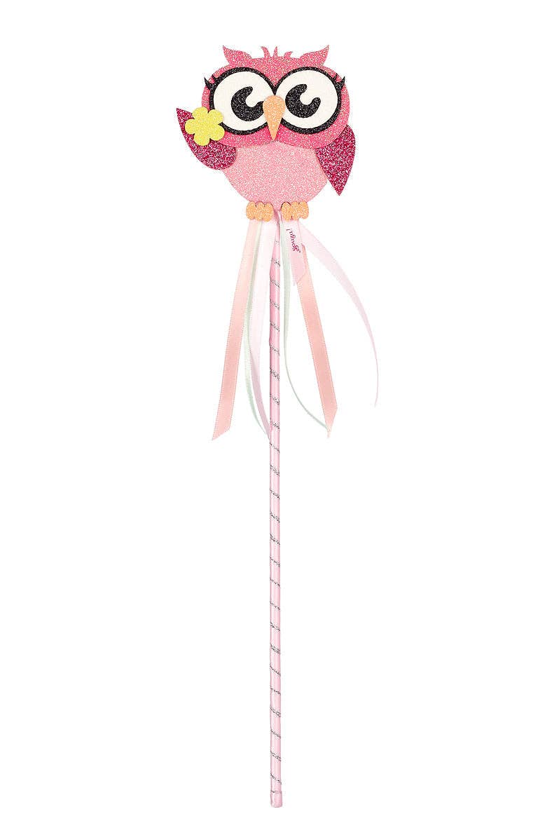 Owl wand (glitter) - Costume Accessory for Kids - Carnival & Festive Use