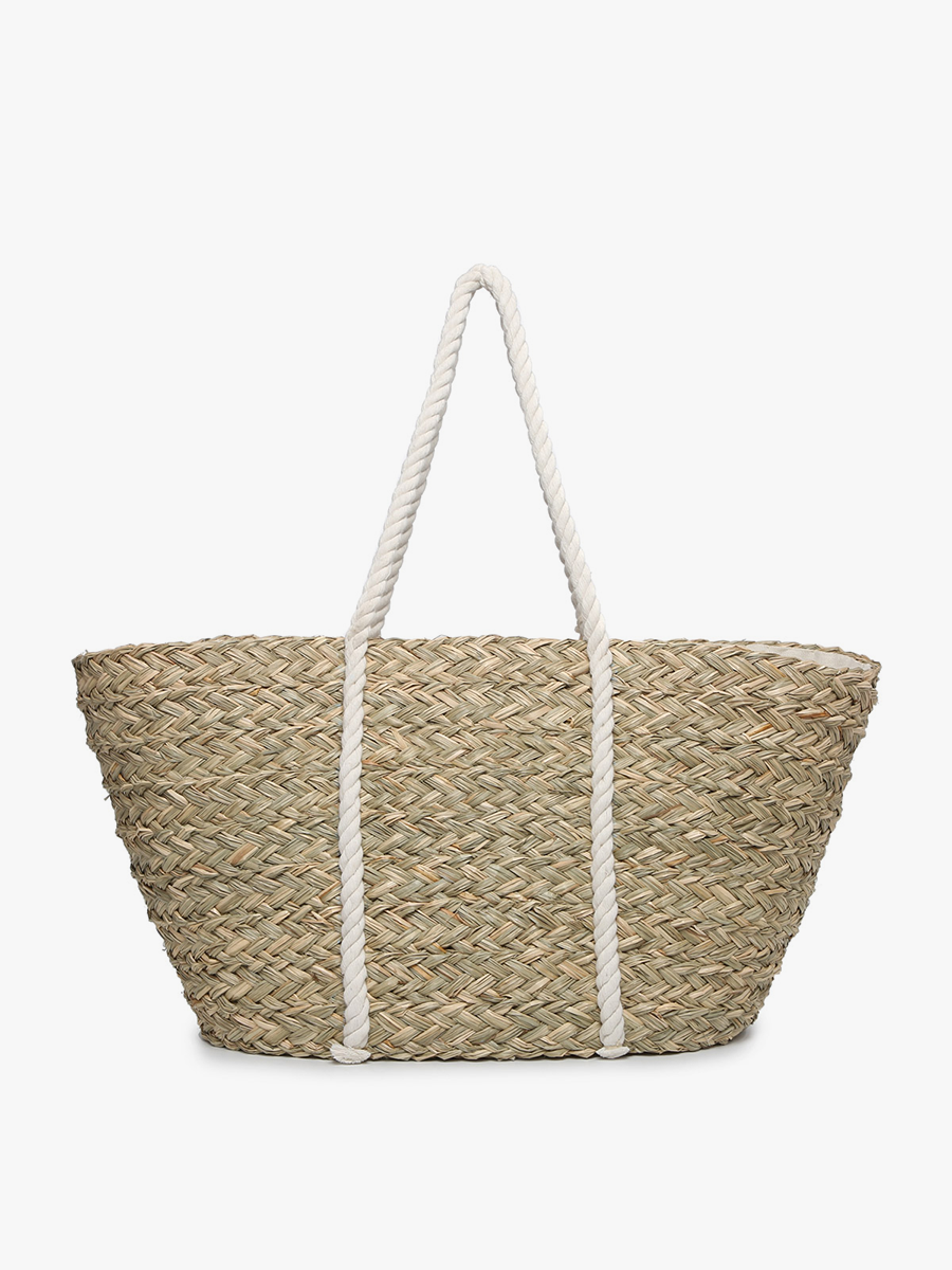 R2099 Tinsley Seagrass Tote w/ Rope Handles