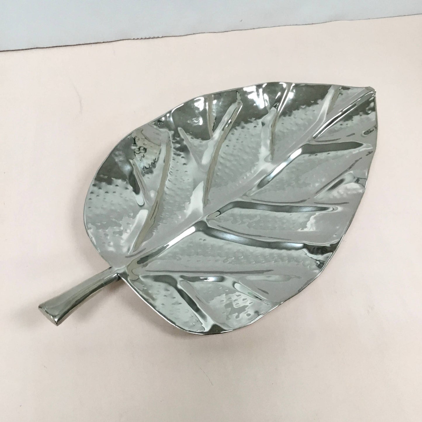 Polished Nickel Leaf Tray