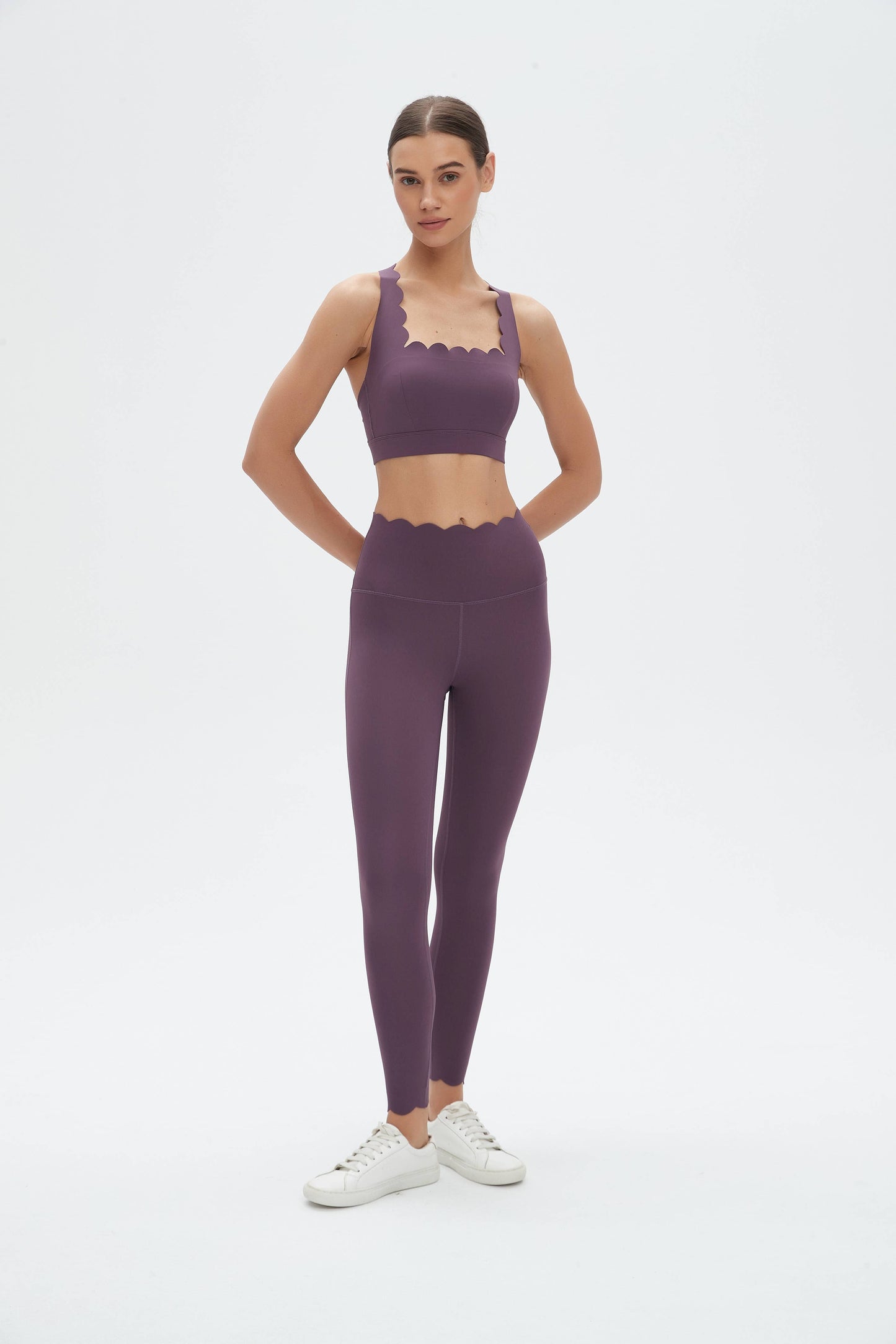 Sylvie Lycra® Scallop High Waist Leggings