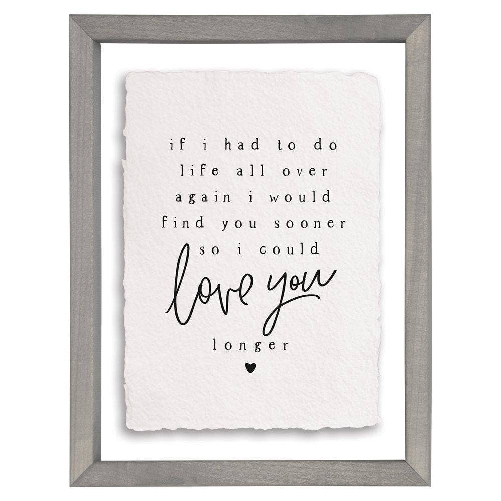 Floating Art Rectangle - Love You Longer