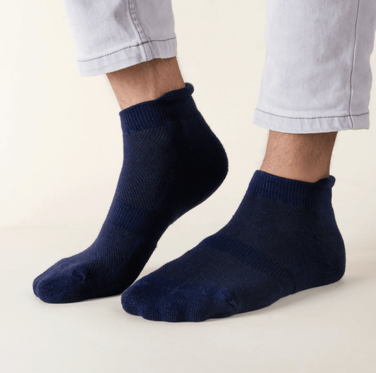 Navy Blue Bamboo Ankle Socks