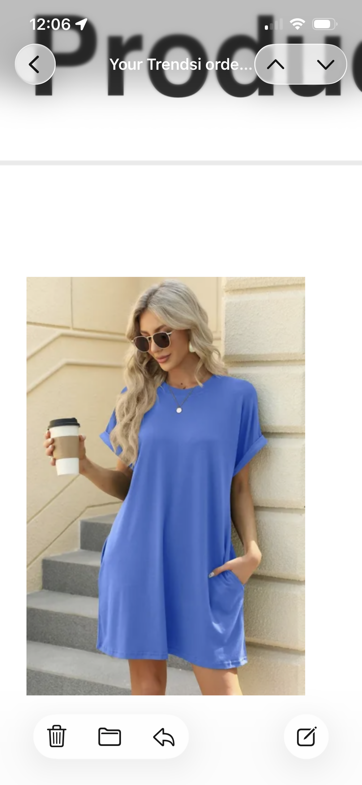 Women’s Blue Casual Pocket Dress