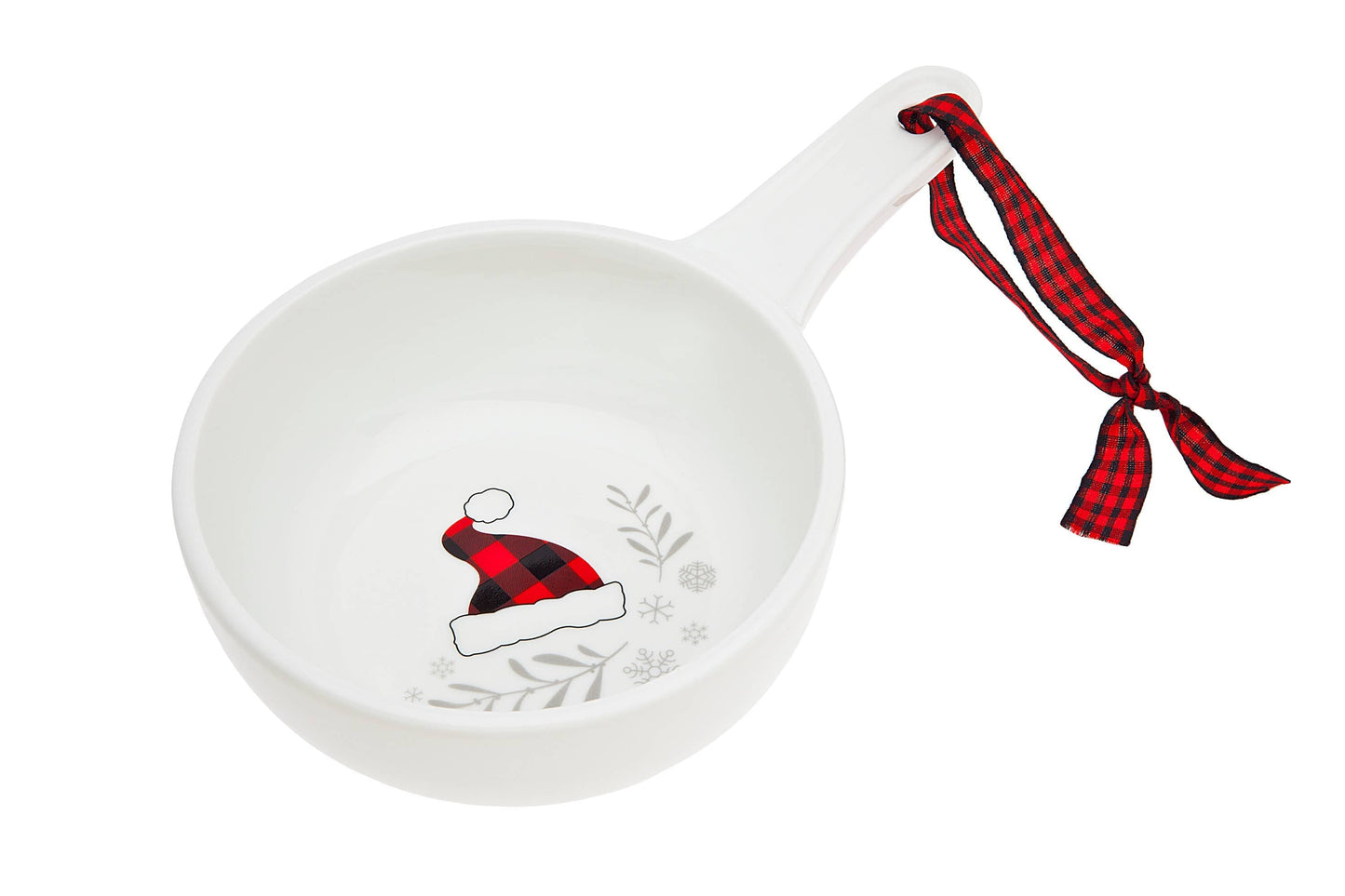 Santa Hat Bowl W/ handle & Ribbon