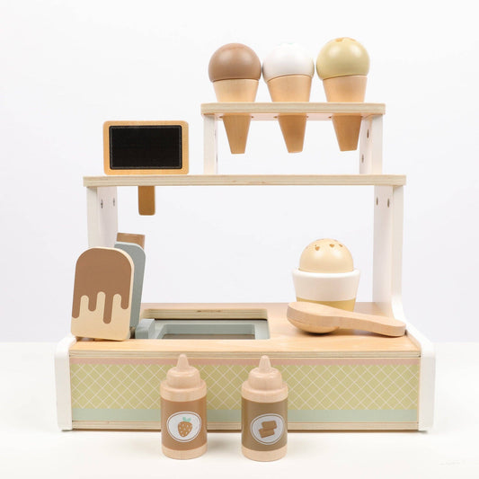Wooden Ice Cream Shop Set – Pretend Play Counter Ages 3+