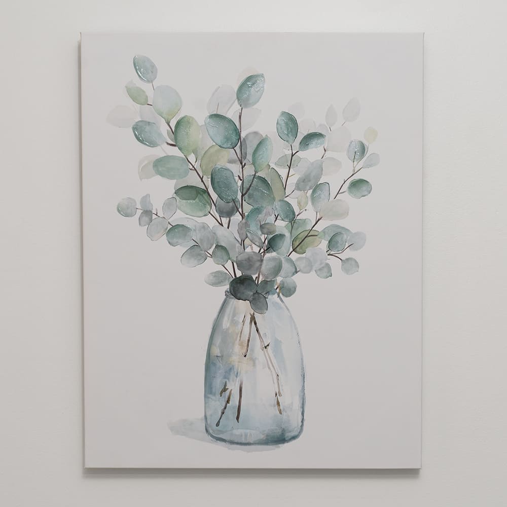 Eucalyptus in Vase Canvas Print