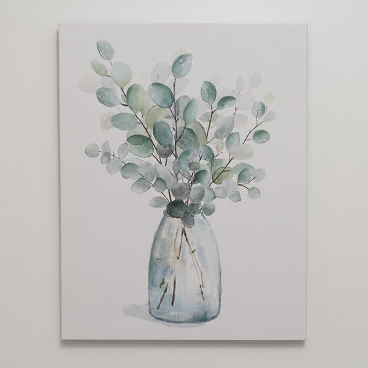 Eucalyptus in Vase Canvas Print