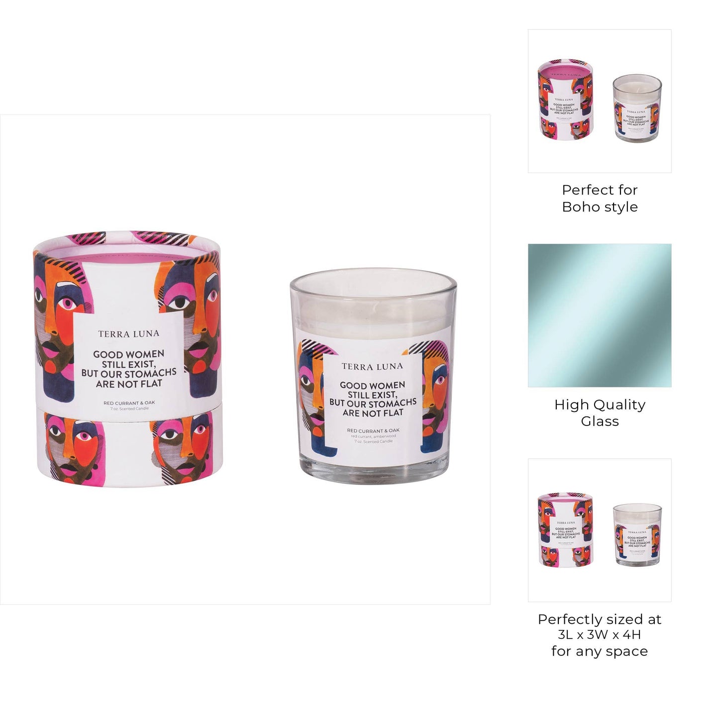 Glass Good Women Still Exist Boxed Candle - White, 7 Oz