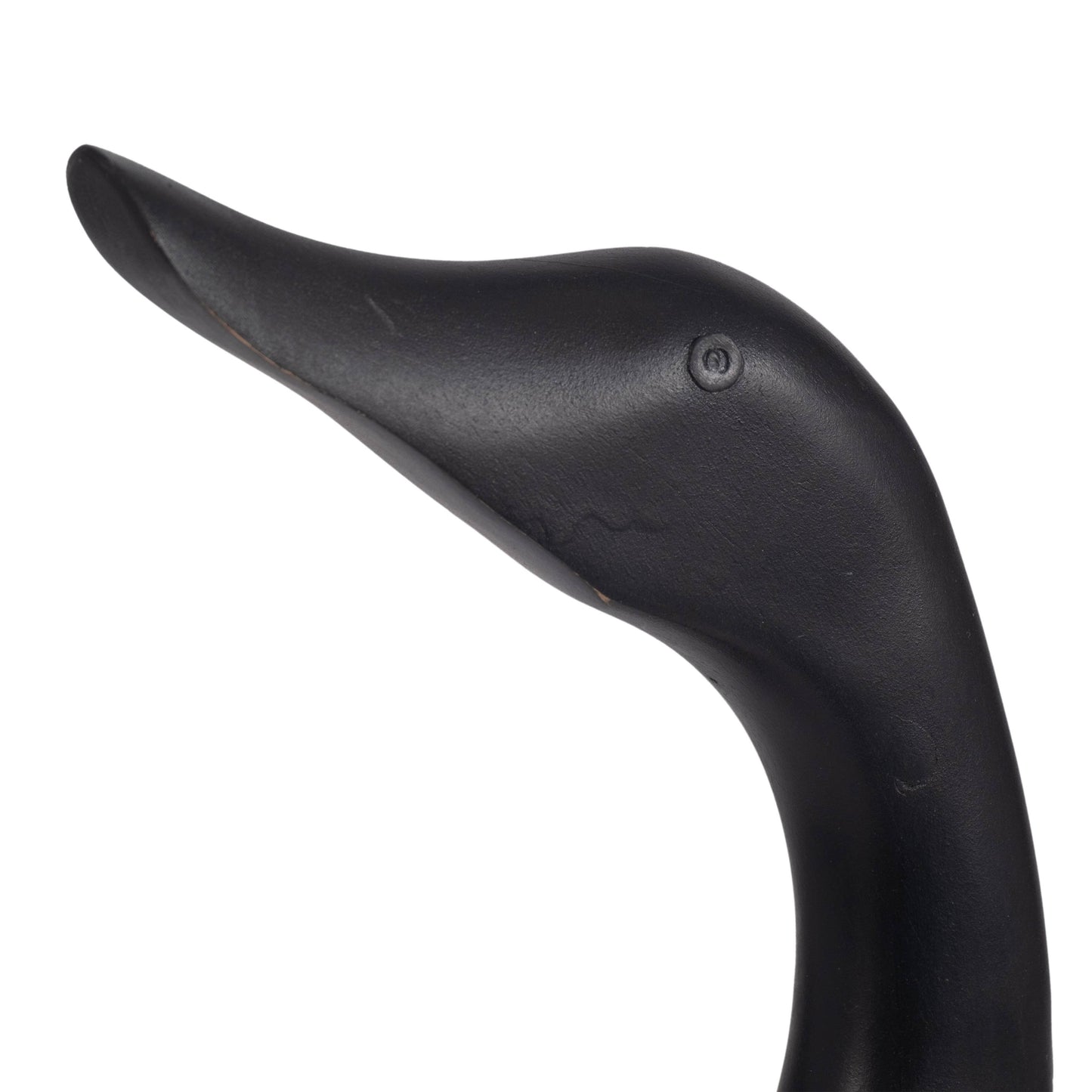 Figurine - Black Bamboo Wood Duck in Rainboots, 20 in.