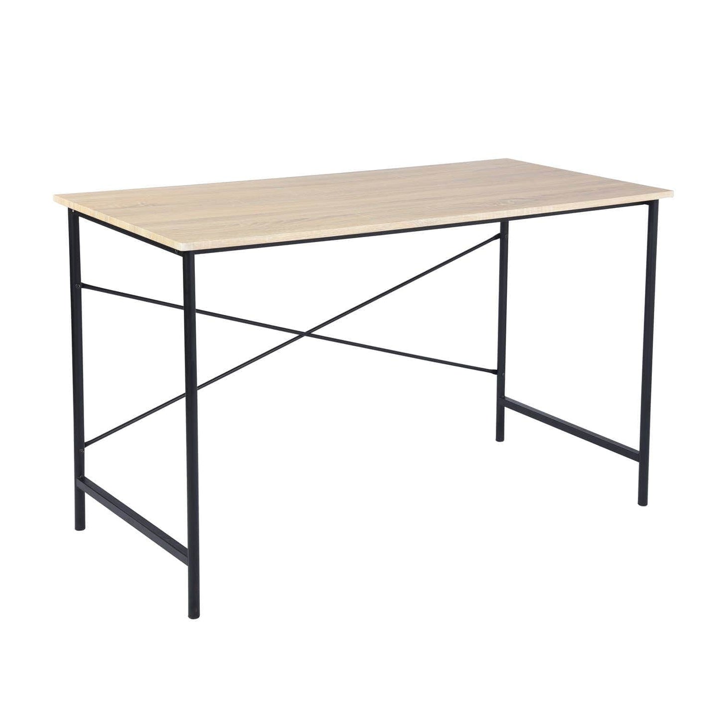 Modern Industrial Writing Desk with Sturdy Metal Frame