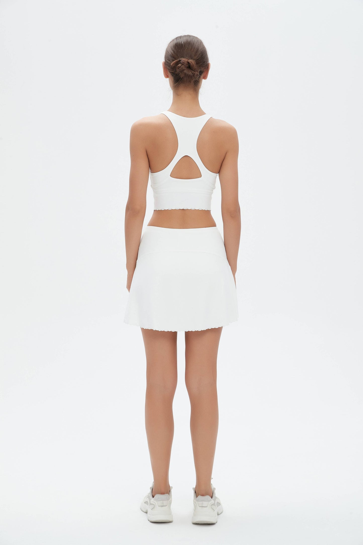 Minoa Ruffle Sports Bra and Skirt 2-Piece Activewear Set
